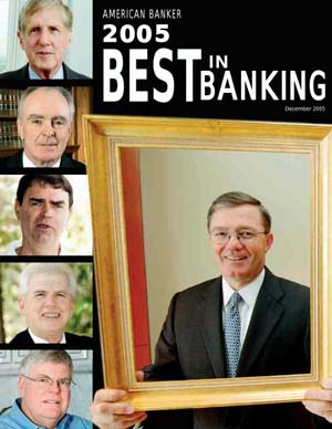 The cover of the 2005 issue of "Best in Banking" magazine featuring Chevis Swetman