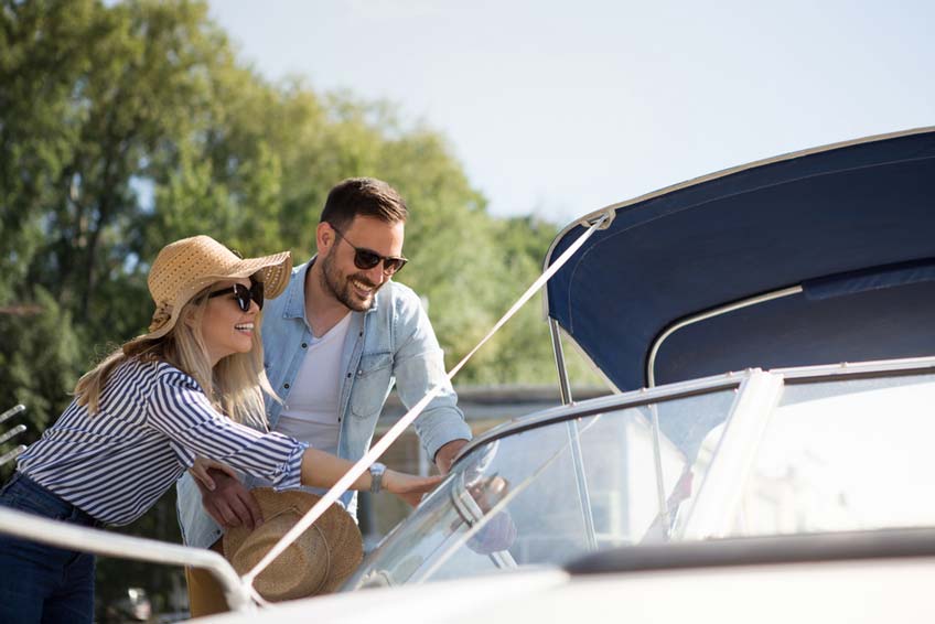 A couple buying a boat